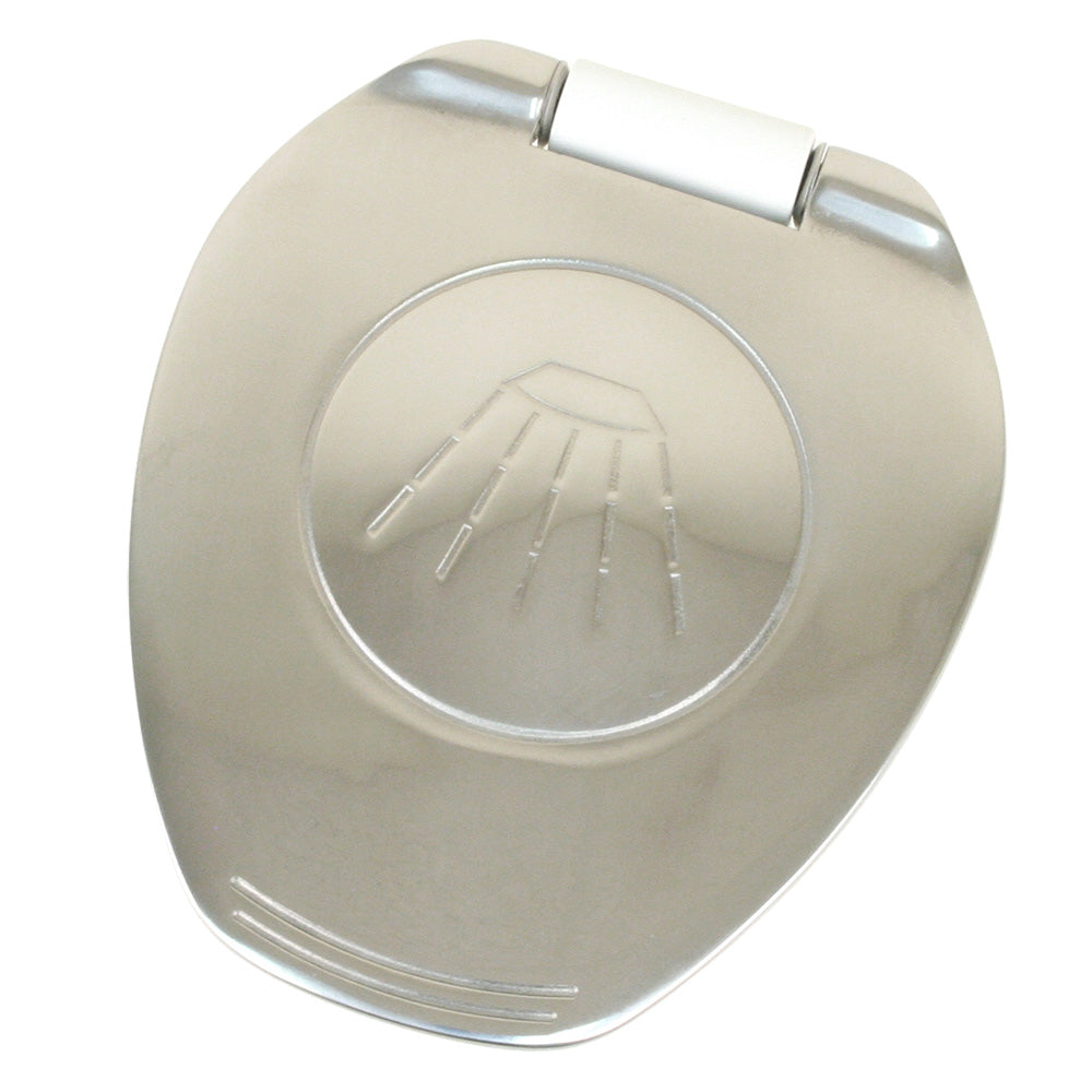 Scandvik White  SS Recessed Transom Shower HandleHose  VerticalHorizontal Mount  6 Hose 12131