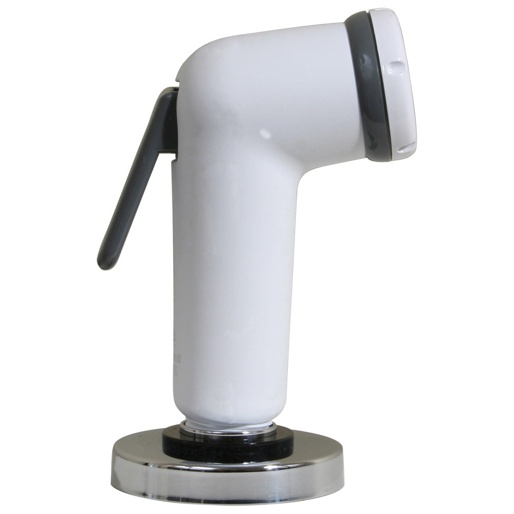Scandvik Straight Handle Pull Out Sprayer  White w6 Hose 10196P