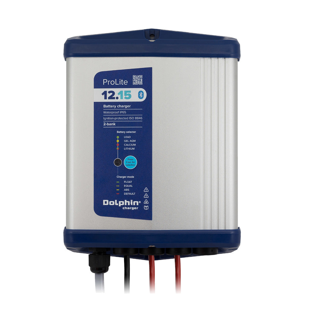 Dolphin Charger PROLITE Series Dolphin Battery Charger  12V 15A 110VAC  2 Outputs 99215