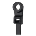 Pacer 8 Cable Tie wMounting Ring  Black  50lb Tensile Strength  2 Bundle Diameter  100 Piece Bag CTMR2S100BK
