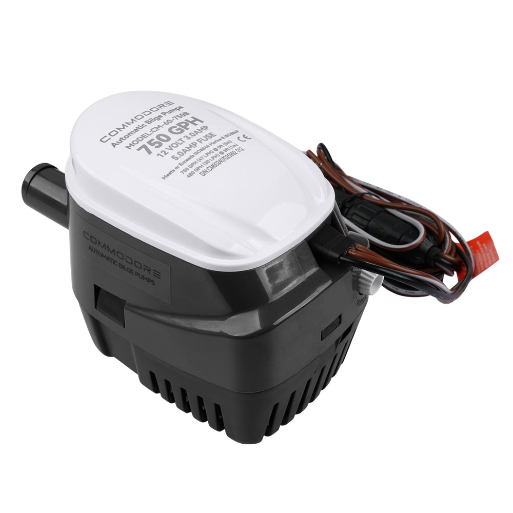 Commodore 750 GPH 60 Series Automatic Bilge Pump  12V CM60750B