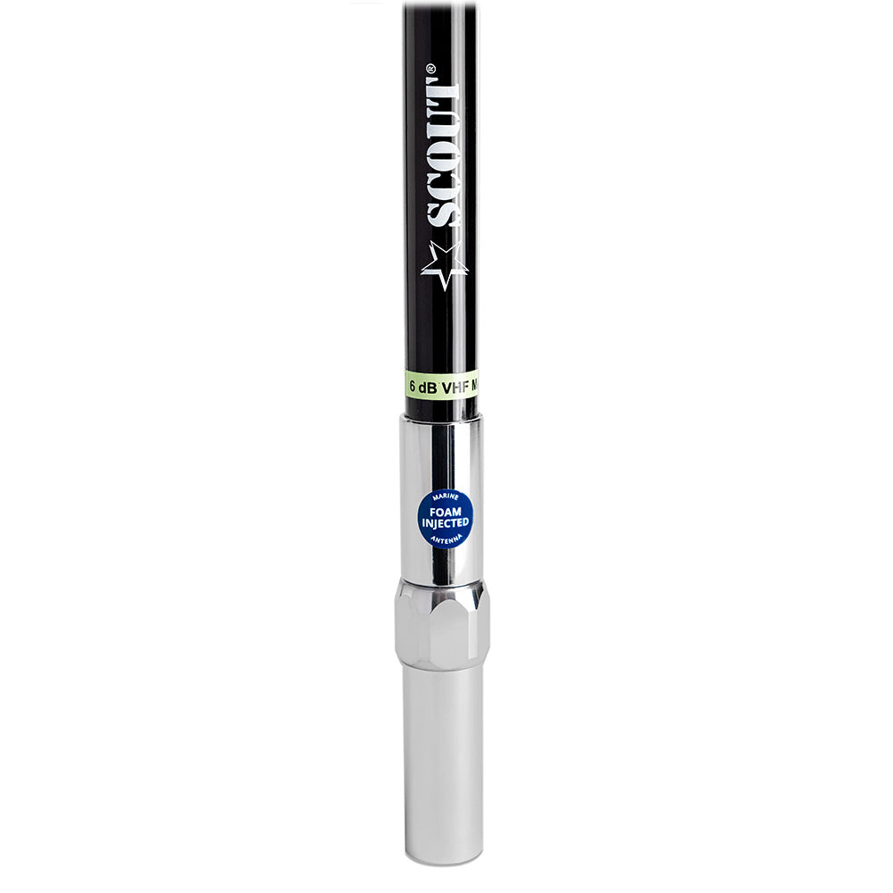 Scout 8 QuickFit Black VHF Antenna w5M Cable  FME Quick 6 Foam Filled 6db Solid Brass  Copper Element PF AN NVHF00042T