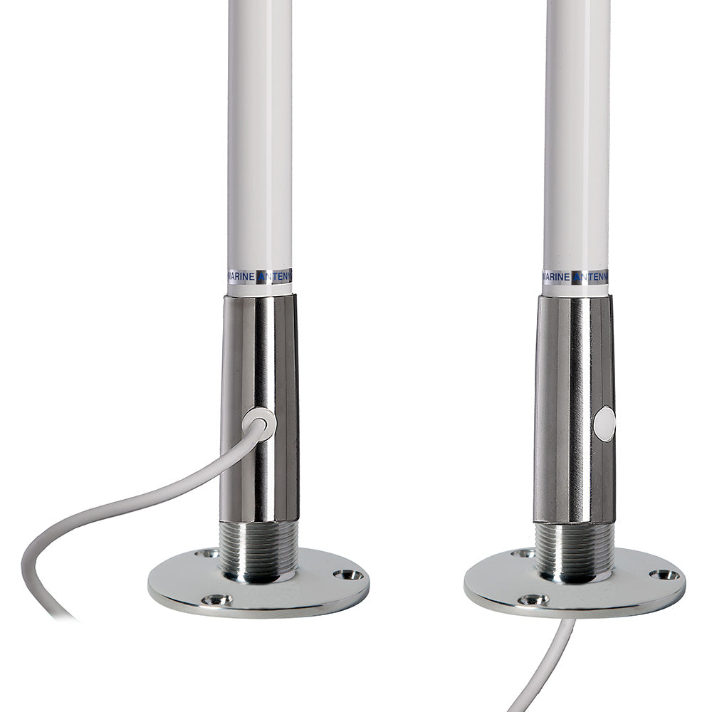 Scout 4 White VHF Antenna 3dB Stainless Steel Ferule w5M RG58 Includes PL259 PF AN NVHF00044T
