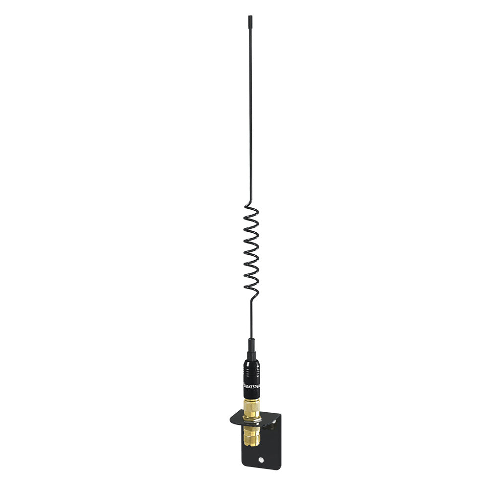 Shakespeare VHF 15in 5216 SS Black Whip Antenna  Bracket Included 5216