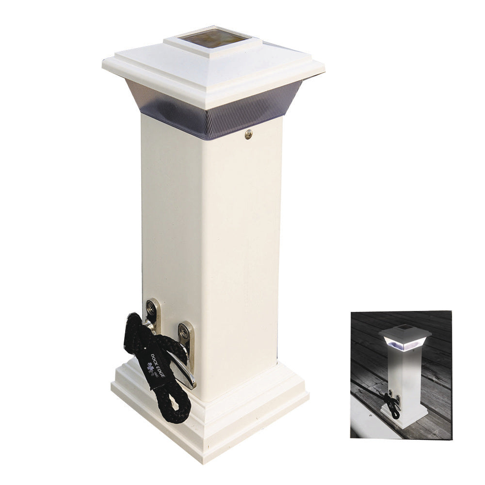 Dock Edge Cleatlite Solar Dock Light wSS Mooring Cleat 12 96250F
