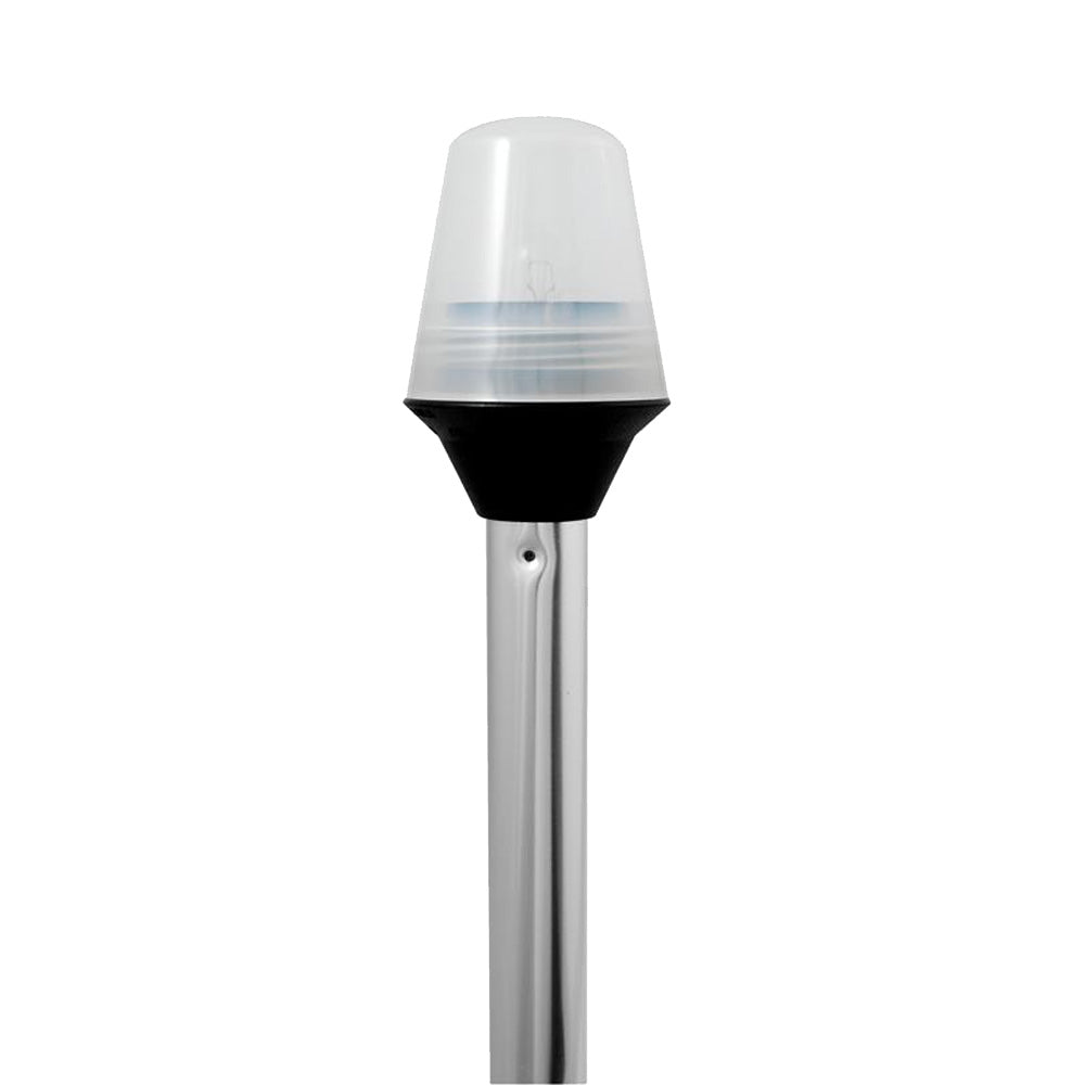 Attwood Frosted Globe AllAround Pole Light w2Pin Locking Collar Pole  12V  36 5110367