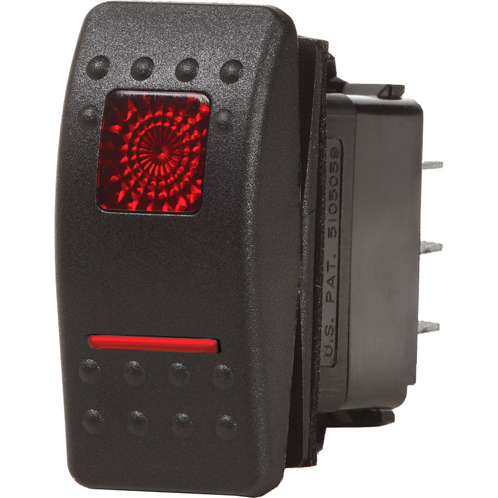 Blue Sea 7936 Contura II Switch DPDT Black  ONOFFON 7936