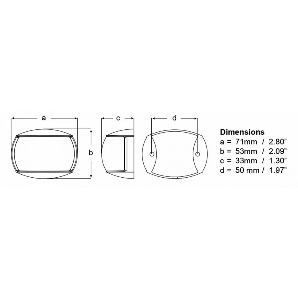 Hella Marine NaviLED Port  Starboard Pair  2nm  Colored LensWhite Housing 980520811
