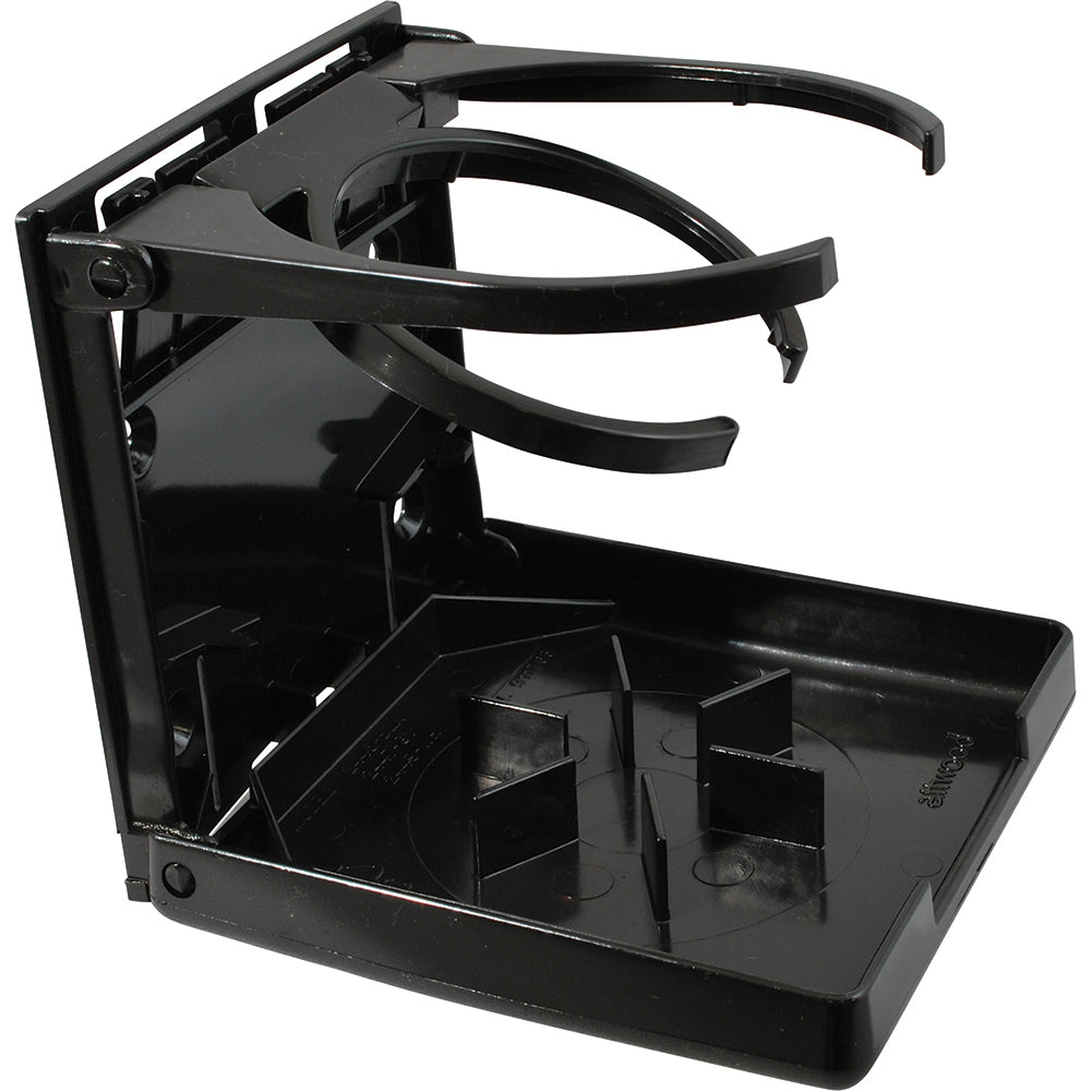 Attwood FoldUp Drink Holder  Dual Ring  Black 24457