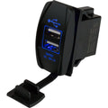 SeaDog Dual USB Rocker Switch Style Power Socket 4265201