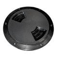 SeaDog Textured Quarter Turn Deck Plate  Black  8 3361871