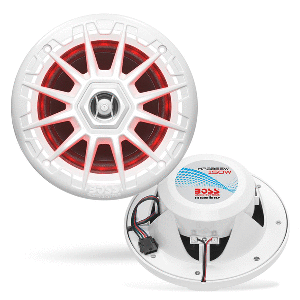 Boss Audio MRGB55W 525 Marine Speakers wRGB Lighting  White MRGB55W