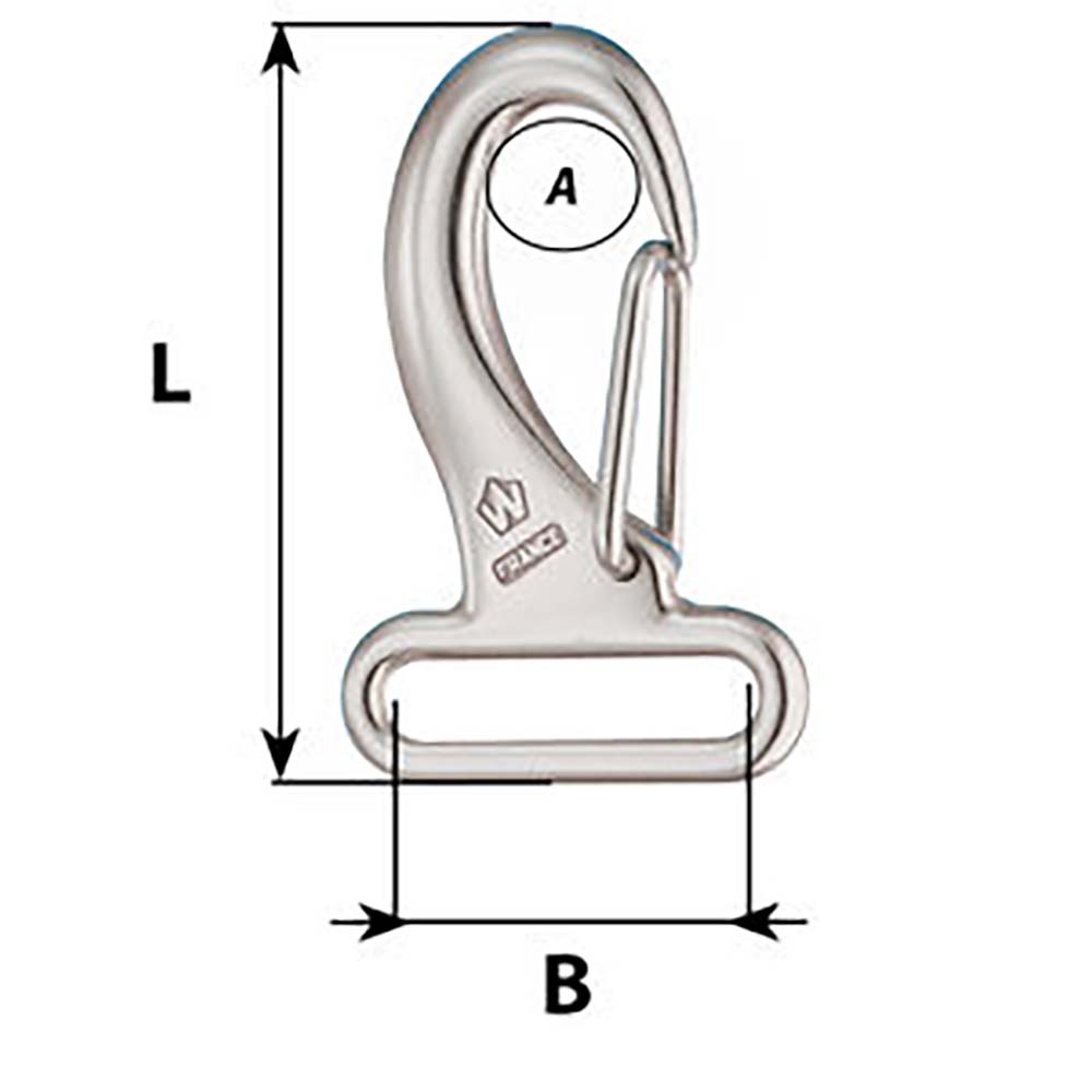 Wichard Webbing Snap Hook  30mm  Length 60mm 02284