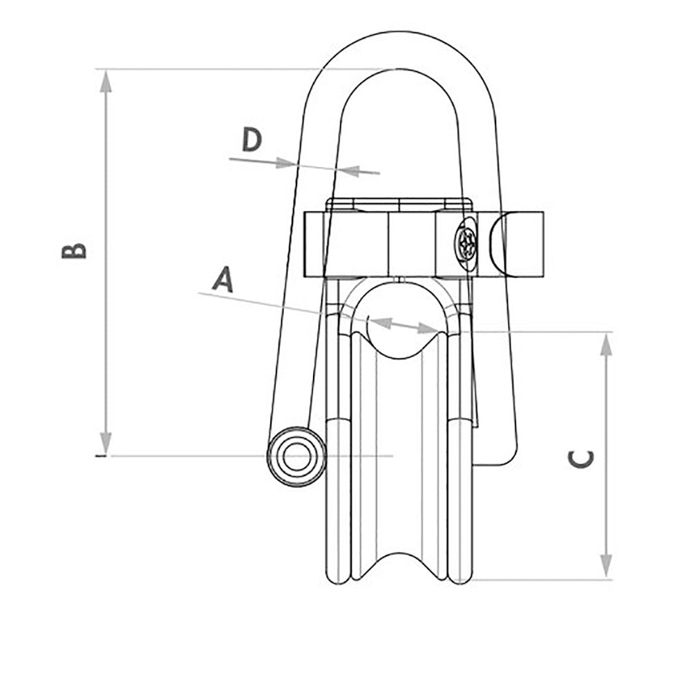 Wichard Soft Snatch Block  12mm Rope Size 36020