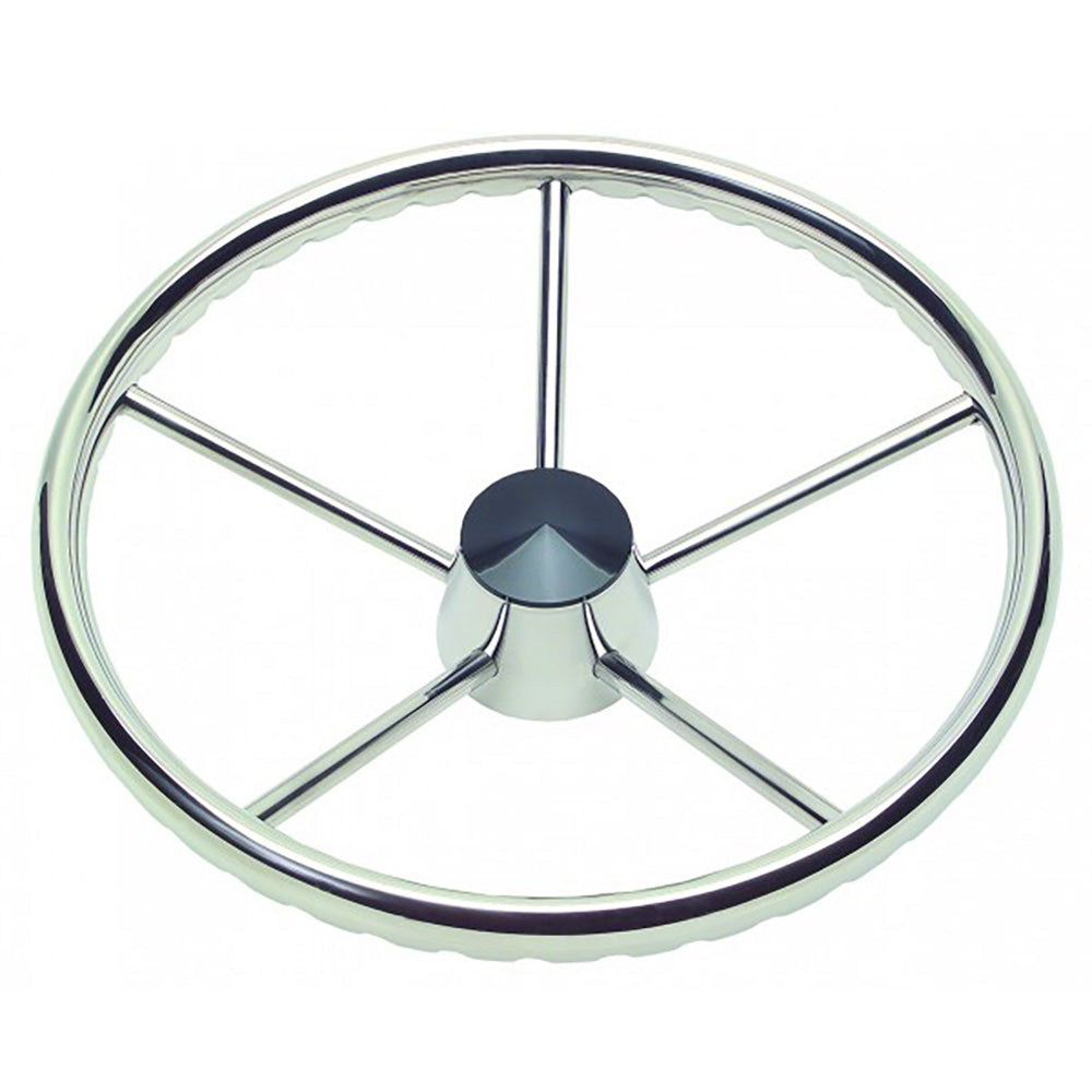 Schmitt Marine 170 Finger Grip Destroyer 5Spoke 135 Stainless Steel Cap 34 Tapered Shaft wKnob 1731321FGKR